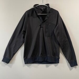 Mountain Hardwear Mens Snap Neck Fleece Pullover Gray Jacket Size M